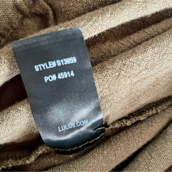 Lulus Jordine Olive Green Button Front Skort size large - Picture 11 of 13